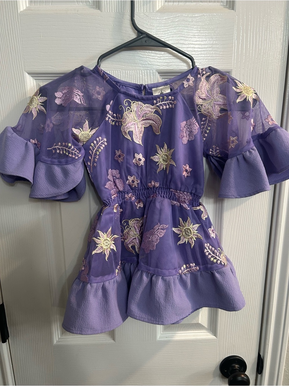 Disney Brand Rapunzel Dress Girls Size 4 nwot purple silver princess